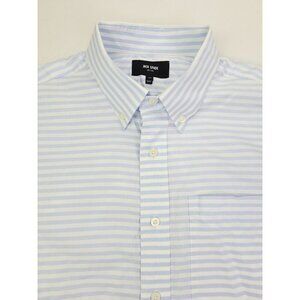 Jack Spade Sz Medium Mens Blue White Stripe Button Down Long Sleeve Cotton Shirt